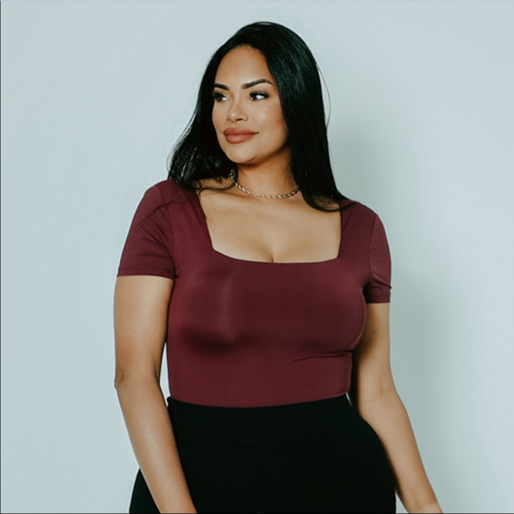 Klassy Network Square Neck Bodysuit (Bramisuit)